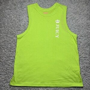 Juicy Couture Sport Tank Top Womens Medium Activewear Bright Green Crown Lounge